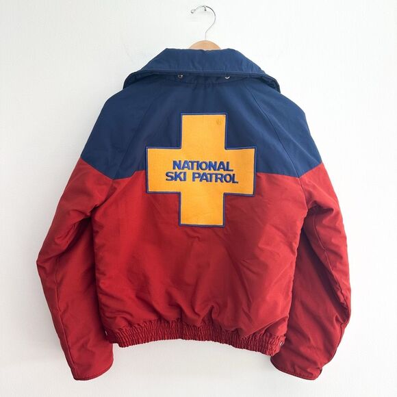 Alti of Santa Fe Women’s 80s Gore-Tex National Ski Patrol Rust Navy Zip Bomber J - Picture 1 of 14